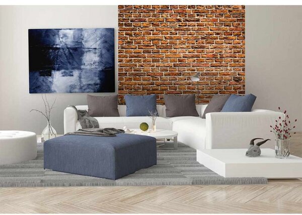 DIMEX | Vliesová fototapeta na stenu Starý tehlový múr | 225 x 250 cm | oranžová, hnedá