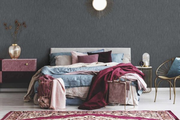 A.S. Création | Vliesová tapeta na stenu Villa 37559-9 | 0,53 x 10,05 m | čierna, šedá