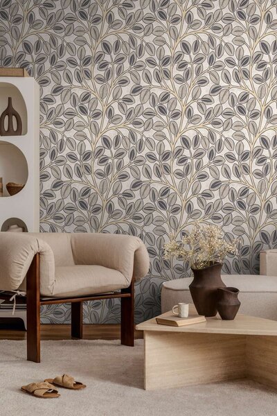 A.S. Création | Vliesová tapeta na stenu Nordic Feeling 79150-3 | 0,53 x 10,05 m | sivá