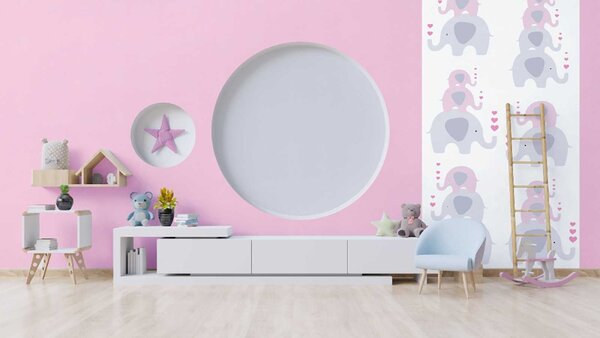 A.S. Création | Vliesová tapeta na stenu Little Love 38135-2 | 0,53 x 10,05 m | biela, šedá, ružová