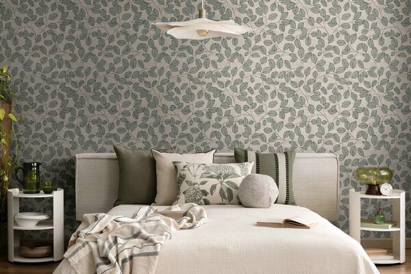 A.S. Création | Vliesová tapeta na stenu Nordic Feeling 79148-1 | 0,53 x 10,05 m | zelená