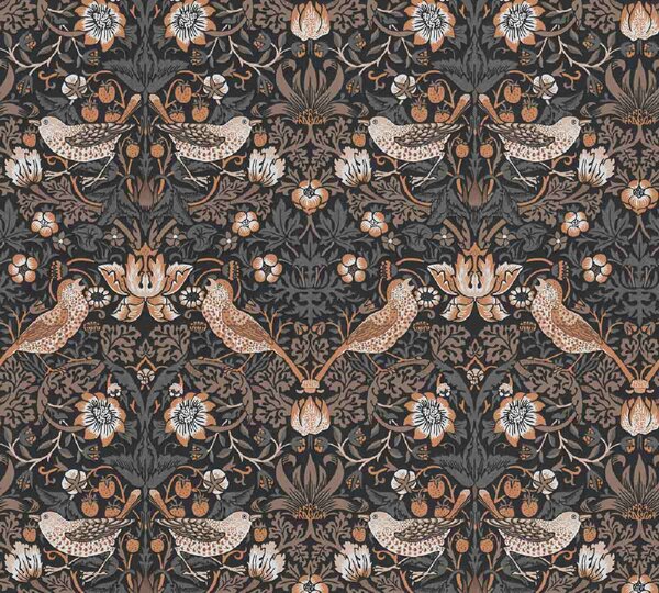 A.S. Création | Vliesová tapeta na stenu Art of Eden 39056-3 | 0,53 x 10,05 m | čierna, oranžová, hnedá