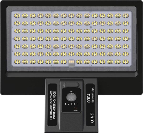 Solárny LED reflektor Milo 8W 1000lm 4000K IP65 so senzorom pohybu