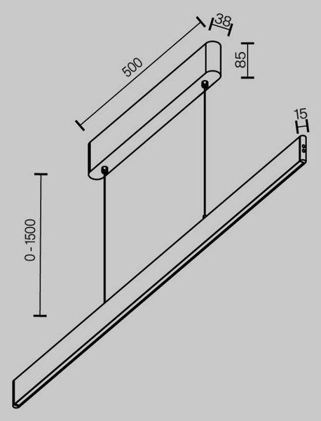 Maytoni LED závesné svietidlo Ephoria, biele, hliník, dĺžka 116 cm, Biela / opálová, Obývacia izba / jedáleň, Hliník, Závesné svietidlo