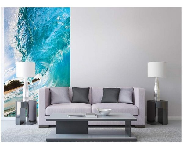 DIMEX | Vliesové fototapety na stenu Vlny oceánu MS-2-0213 | 150 x 250 cm | modrá, tyrkysová, biela