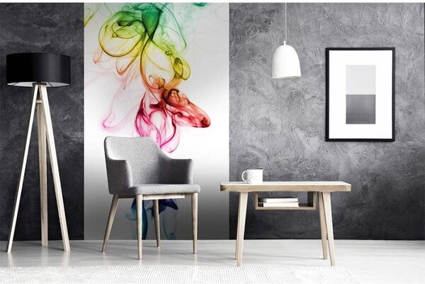 DIMEX | Vliesové fototapety na stenu Teplý dym farieb MS-2-0289 | 150 x 250 cm | biela, ružová, žltá, zelená, oranžová