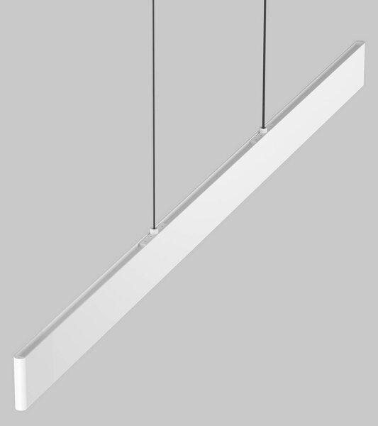 Maytoni LED závesné svietidlo Ephoria, biele, hliník, dĺžka 116 cm, Biela / opálová, Obývacia izba / jedáleň, Hliník, Závesné svietidlo