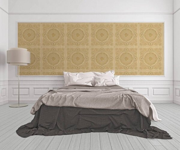 A.S. Création | Vliesová tapeta na stenu Versace 37055-4 | 0,70 x 10,05 m | zlatá, béžová