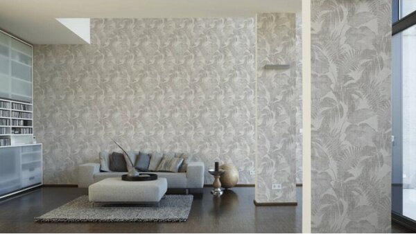 A.S. Création | Vliesová tapeta na stenu New Walls 37396-2 | 0,53 x 10,05 m | biela, hnedá