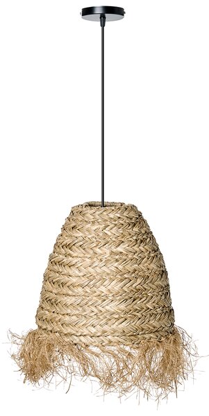 Závesná lampa prírodná morská tráva tienidlo so strapcami ručná výroba boho štýl osvetlenie