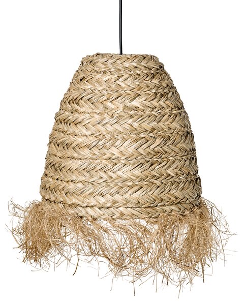 Závesná lampa prírodná morská tráva tienidlo so strapcami ručná výroba boho štýl osvetlenie