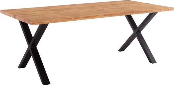 Jedálenský stôl s drevenou doskou Montpellier, 200 x 95 cm