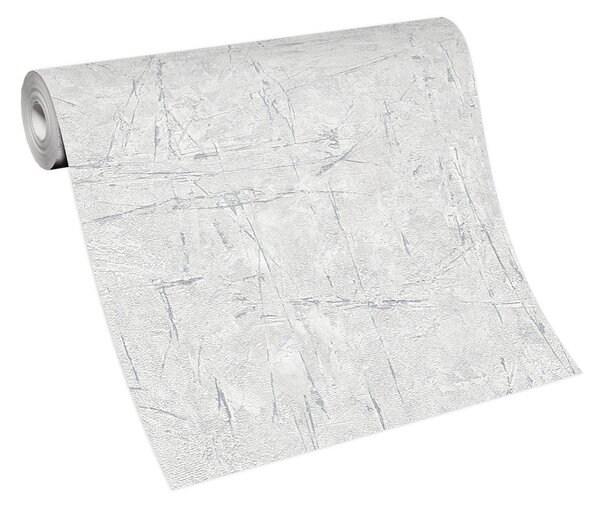 DIMEX | Vliesová tapeta na stenu WPE-901729 | 0,53 x 10,05 m | šedá, biela, metalická