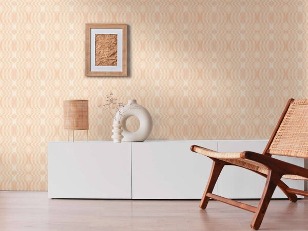 A.S. Création | Vliesová tapeta na stenu Retro Chic 39534-5V | 0,53 x 8,5 m | ružová, marhuľová