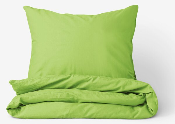 Goldea bavlnené posteľné obliečky - zelené 140 x 220 a 70 x 90 cm