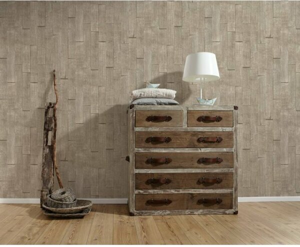 A.S. Création | Vliesová tapeta na stenu Best of Wood & Stone 35584-4 | 0,53 x 10,05 m | béžová