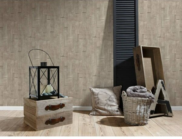 A.S. Création | Vliesová tapeta na stenu Best of Wood & Stone 35584-4 | 0,53 x 10,05 m | béžová
