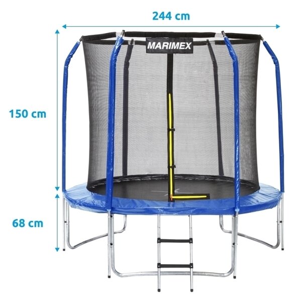 Marimex | Trampolína Marimex Standard 244 cm + ochranná sieť + schodíky ZADARMO | 19000080