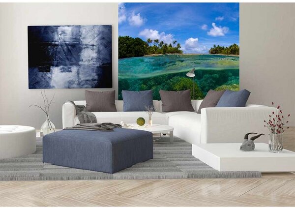 DIMEX | Vliesová fototapeta na stenu Koralový útes MS-3-0200 | 225 x 250 cm | modrá, tyrkysová, zelená