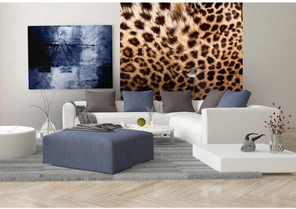 DIMEX | Vliesová fototapeta na stenu Leopardia koža MS-3-0184 | 225 x 250 cm | čierna, hnedá