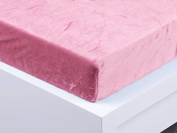 XPOSE® Detská mikroplyšová plachta Exclusive - ružová 60x120 cm