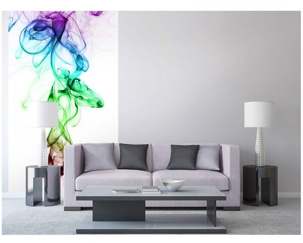 DIMEX | Vliesové fototapety na stenu Studený dym farieb MS-2-0290 | 150 x 250 cm | biela, zelená, tyrkysová, modrá, fialová