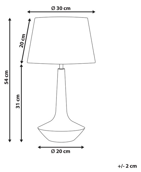 Stolná lampa tmavohnedá béžová tienidlo z bavlny a ľanu podstavec z mangového dreva 54 cm moderný štýl obývacia izba