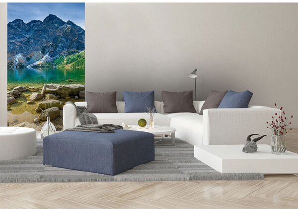 DIMEX | Vliesové fototapety na stenu Tatry MS-2-0076 | 150 x 250 cm | modrá, béžová, zelená