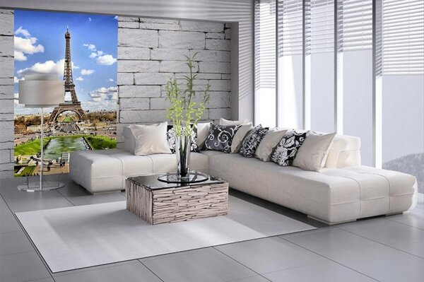 DIMEX | Vliesové fototapety na stenu Paríž MS-2-0025 | 150 x 250 cm | modrá, šedá, biela, zelená