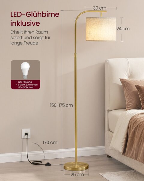 Stojaca lampa s tienidlom LFL006AB02