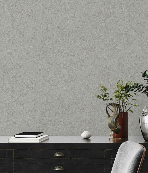 A.S. Création | Vliesová tapeta na stenu Profitex 2022 39035-1 | 0,53 x 10,05 m | metalická, šedá