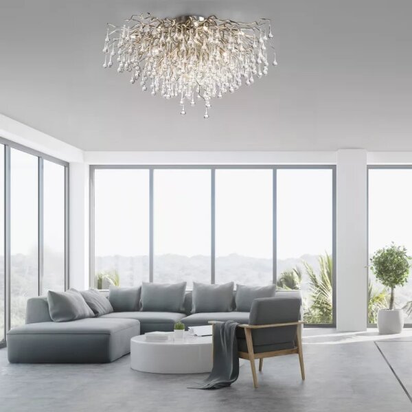 Paul Neuhaus 8092-55 - Prisadený luster ICICLE 14xG9/40W/230V priemer 100 cm chróm
