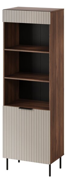 VYSOKÁ VITRÍNA FLORENCE WARMSKÝ ORECH / KAŠMÍR 60 cm