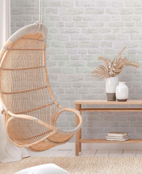 A.S. Création | Vliesová tapeta na stenu Natural Living 38637-2 | 0,53 x 10,05 m | biela, šedá