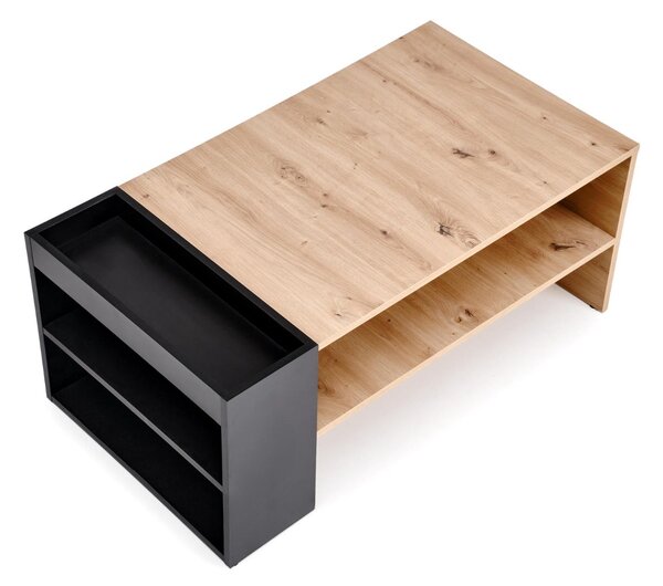 KONFERENČNÝ STOLÍK STEIN DUB ARTISAN + ČIERNY 100 cm