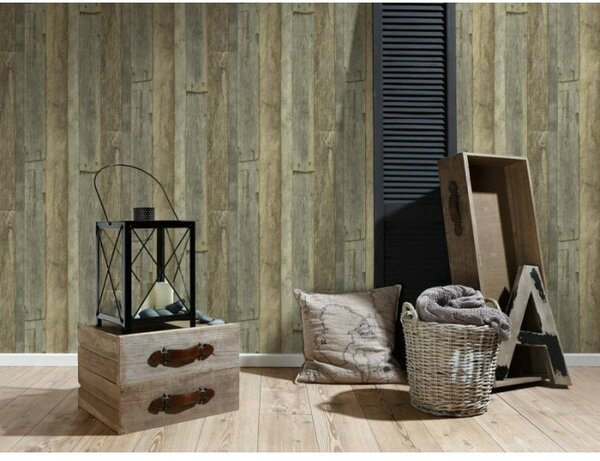 A.S. Création | Vliesová tapeta na stenu Best of Wood & Stone 95931-3 | 0,53 x 10,05 m | hnedá