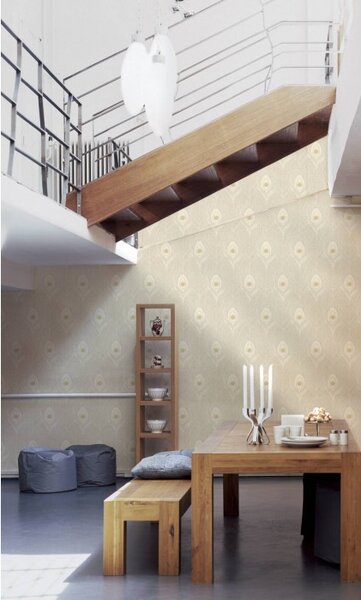 A.S. Création | Vliesová tapeta na stenu Absolutly Chic 36971-7 | 0,53 x 10,05 m | šedá, biela, zlatá