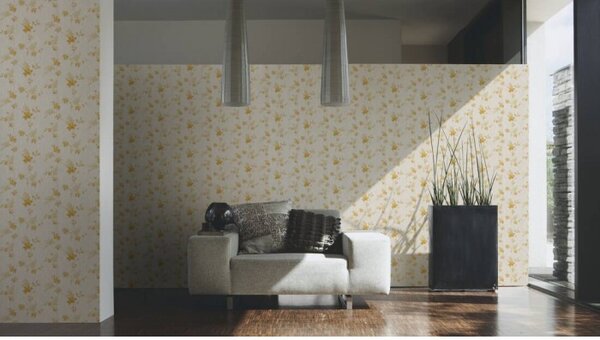 A.S. Création | Vinylová tapeta na stenu Romantico 37251-2 | 0,53 x 10,05 m | krémová, zlatá