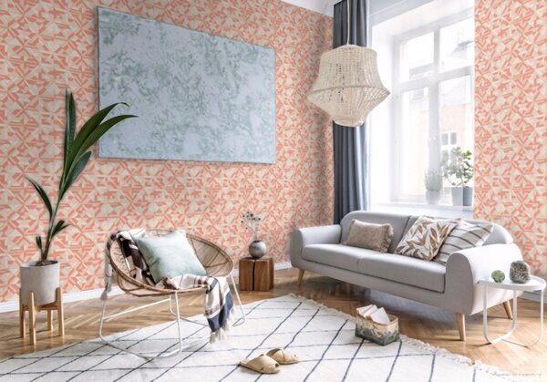 A.S. Création | Vliesová tapeta na stenu Pop Style 37481-1 | 0,53 x 10,05 m | biela, metalická, ružová