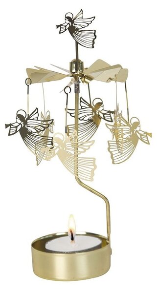 Rotujúci svietnik Gold Angels