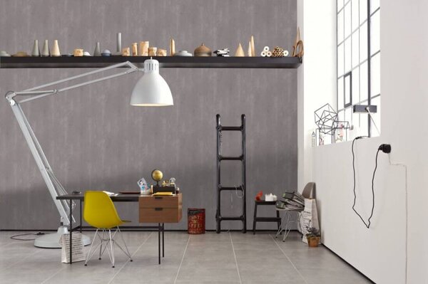A.S. Création | Vliesová tapeta na stenu New Studio 37412-1V | 0,53 x 10,05 m | šedá