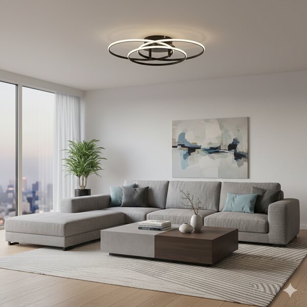 GLOBO 67355-40 KOMBOS stropné svietidlo D456mm LED 40W 4680/2920lm 4000K čierna