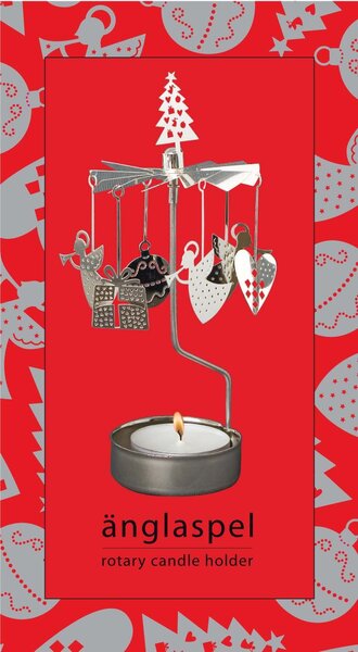 Rotujúci svietnik Christmas Silver