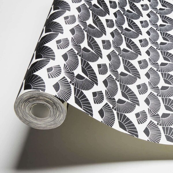 A.S. Création | Vliesová tapeta na stenu Karl Lagerfeld 37847-3 | 0,53 x 10,05 m | biela, čierna, metalická