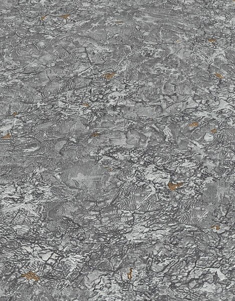 DIMEX | Vliesová tapeta na stenu 1030210V | 0,53 x 10,05 m | šedá, medená, metalická