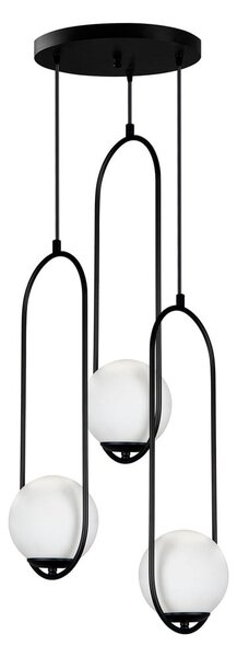 Čierne závesné svietidlo Squid Lighting Arch, výška 146 cm