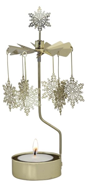 Rotujúci svietnik Snow Star Gold
