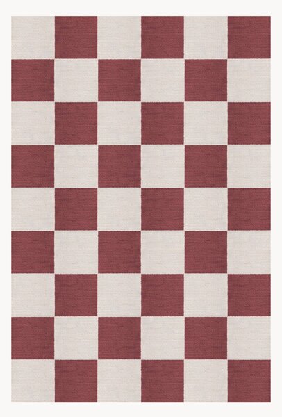Ručne tkaný jutový koberec's nízkym vlasom Chess Flatweave