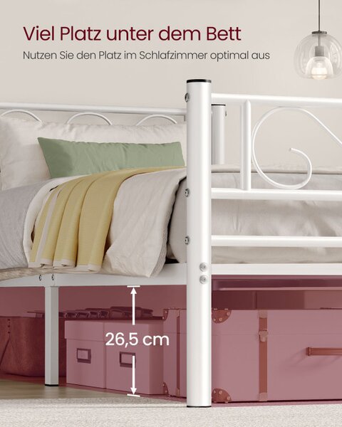 Kovová posteľ 90 cm RMB062W01