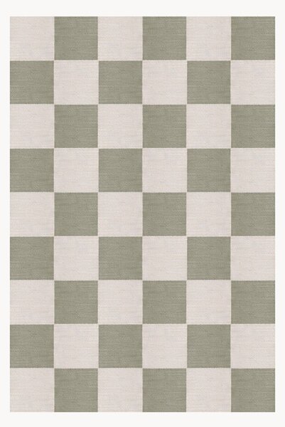 Ručne tkaný jutový koberec's nízkym vlasom Chess Flatweave